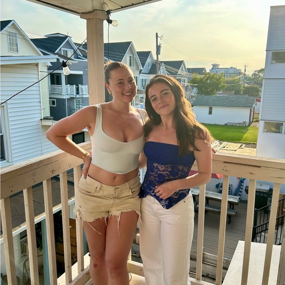 Light Blue Ribbed Tank Top - Picture 4 of 4